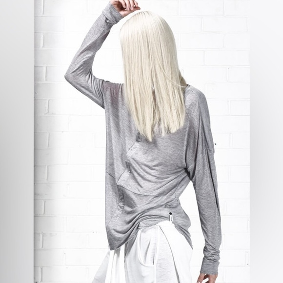 Revolve One Teaspoon Soho Fine Wool Grandpa Top Long Sleeves Ivory Size Small - Picture 10 of 16